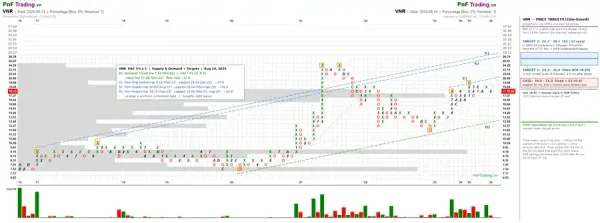 Phân tích VNR: Chờ kiểm định lại đỉnh cũ 20 | PnF - 14/08/2026